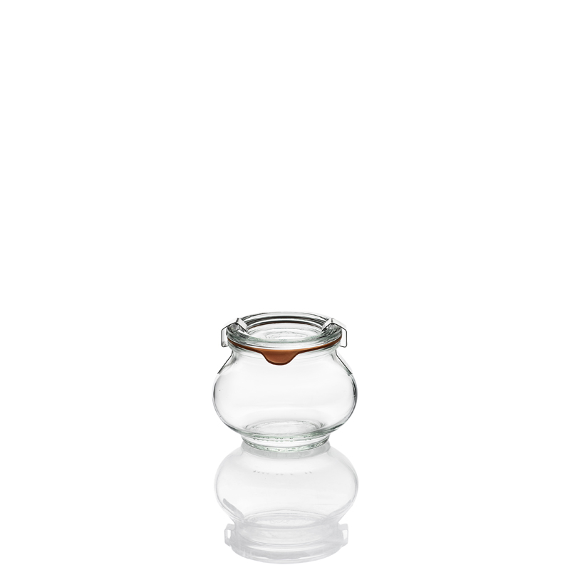 12 barattoli di vetro WECK Fête® da 220 ml con coperchi e guarnizioni in  vetro (clip non incluse)