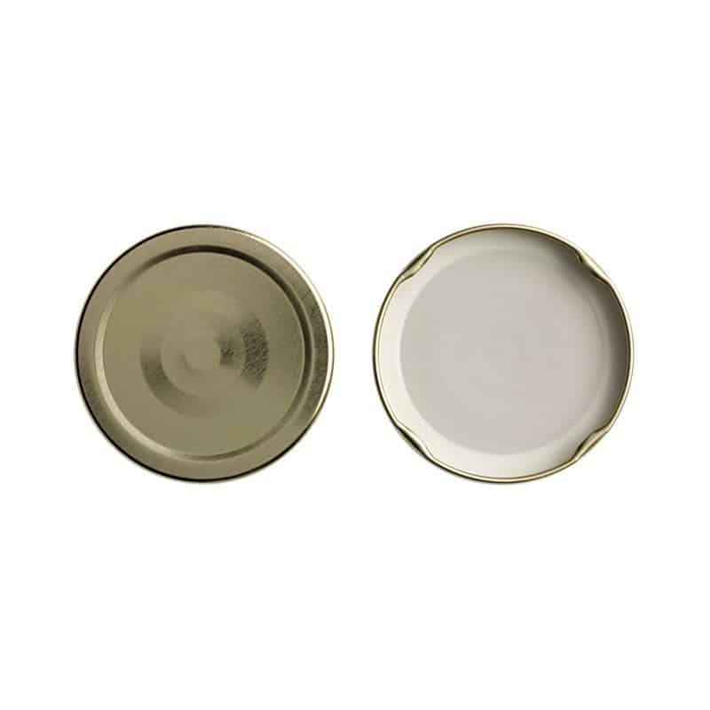 100 Capsules Bocaux 70 Mm - Rouge/or, Twist Off, Pour Conserves Maison