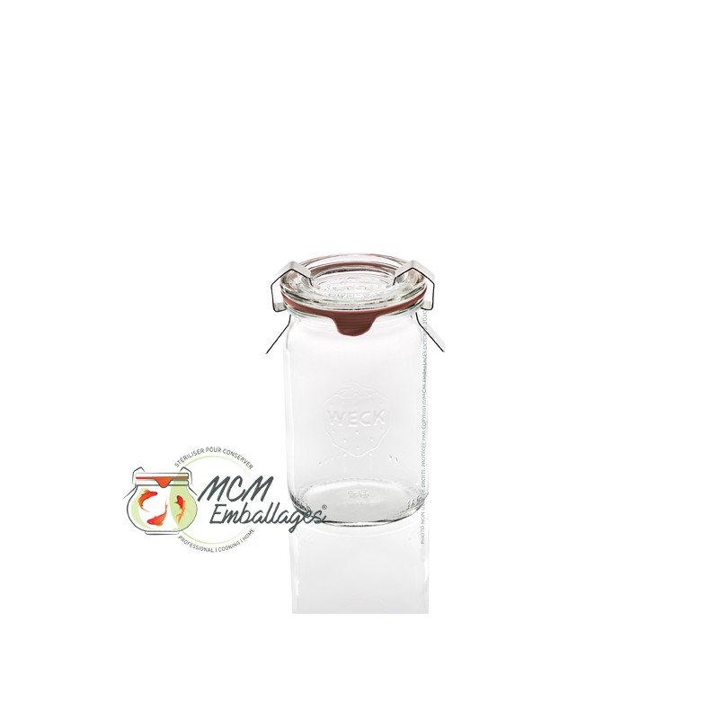 12 bocaux en verre Mini WECK® TUBES® 145 ml avec couvercles en verre et